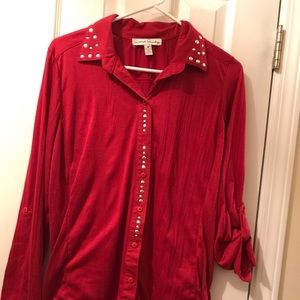 3 for 20 ❤️ French Laundry Red Blouse